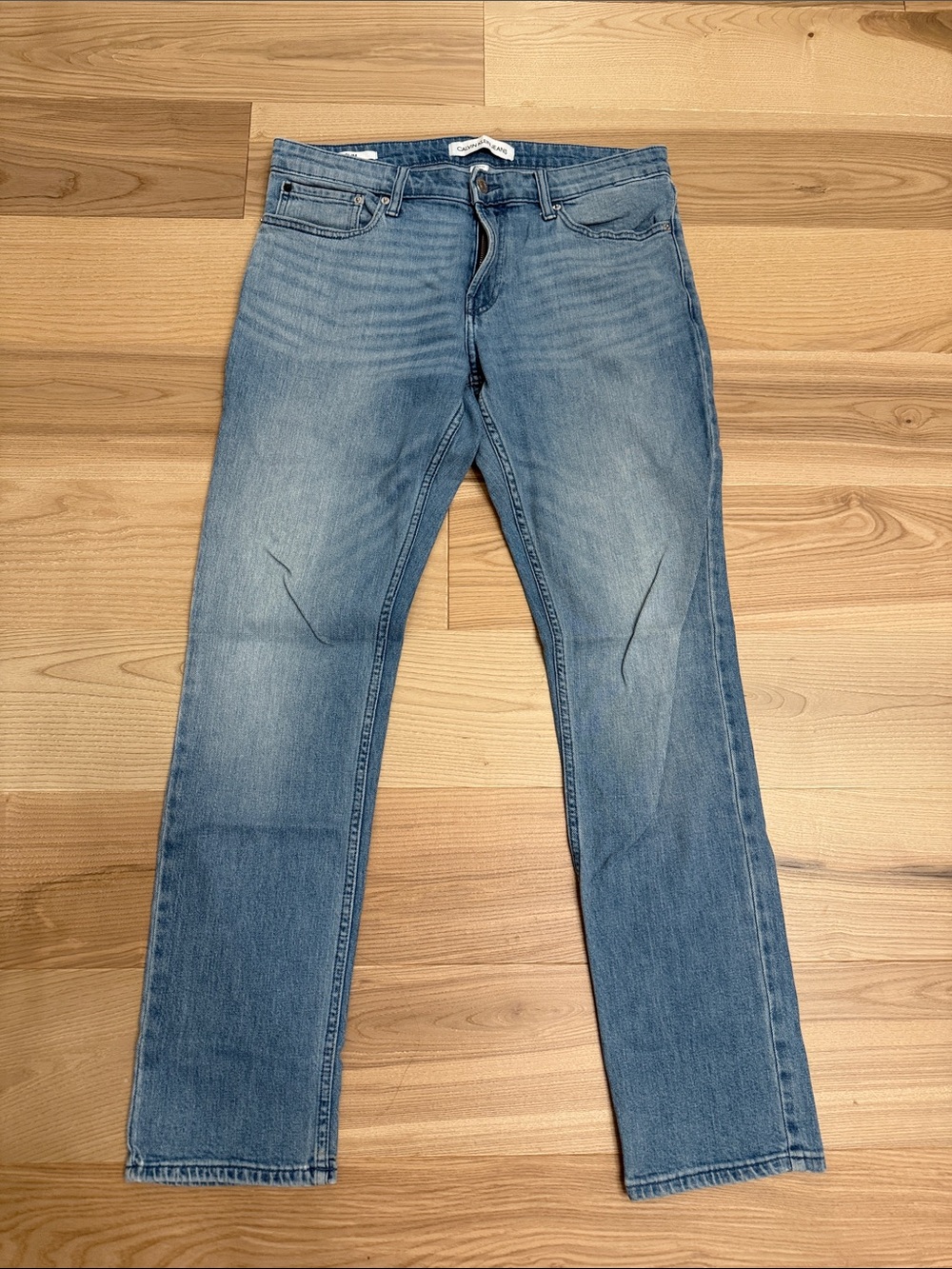 MEN - Calvin Klein Jeans Light Blue Straight Leg Denim